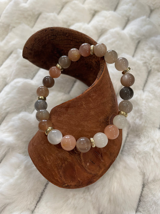 Bracelet Pierre de Lune multicolore