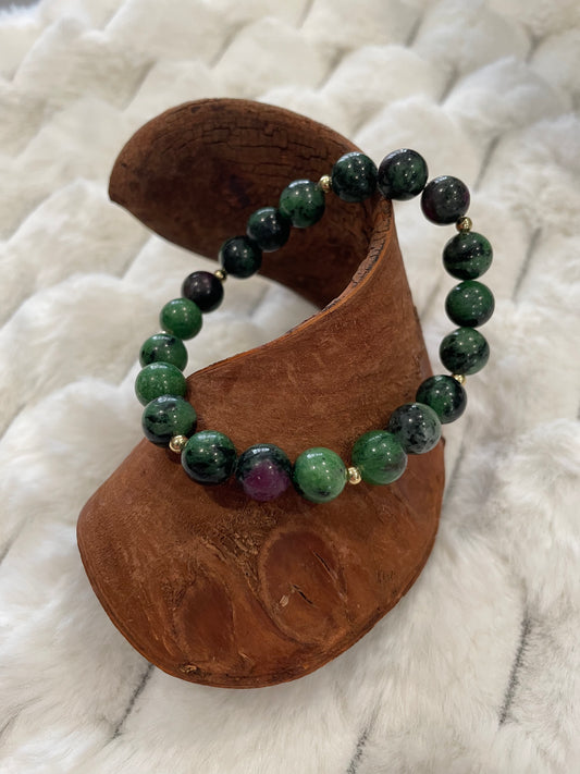Bracelet Rubis Zoîsite