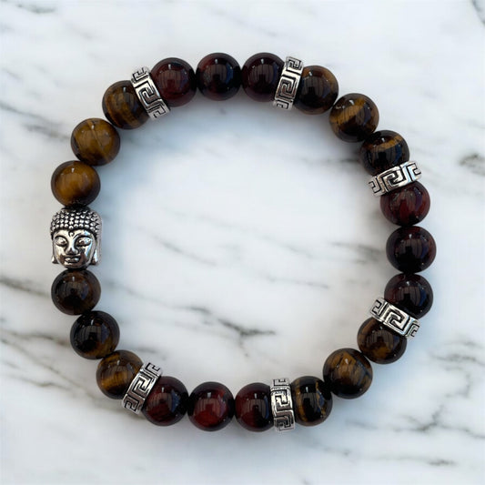 Bracelet Oeil de Tigre et Oeil de Taureau