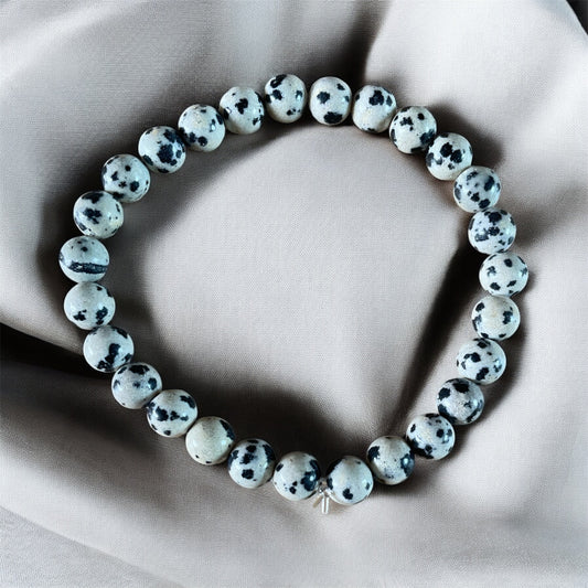 Bracelet Jaspe dalmatien